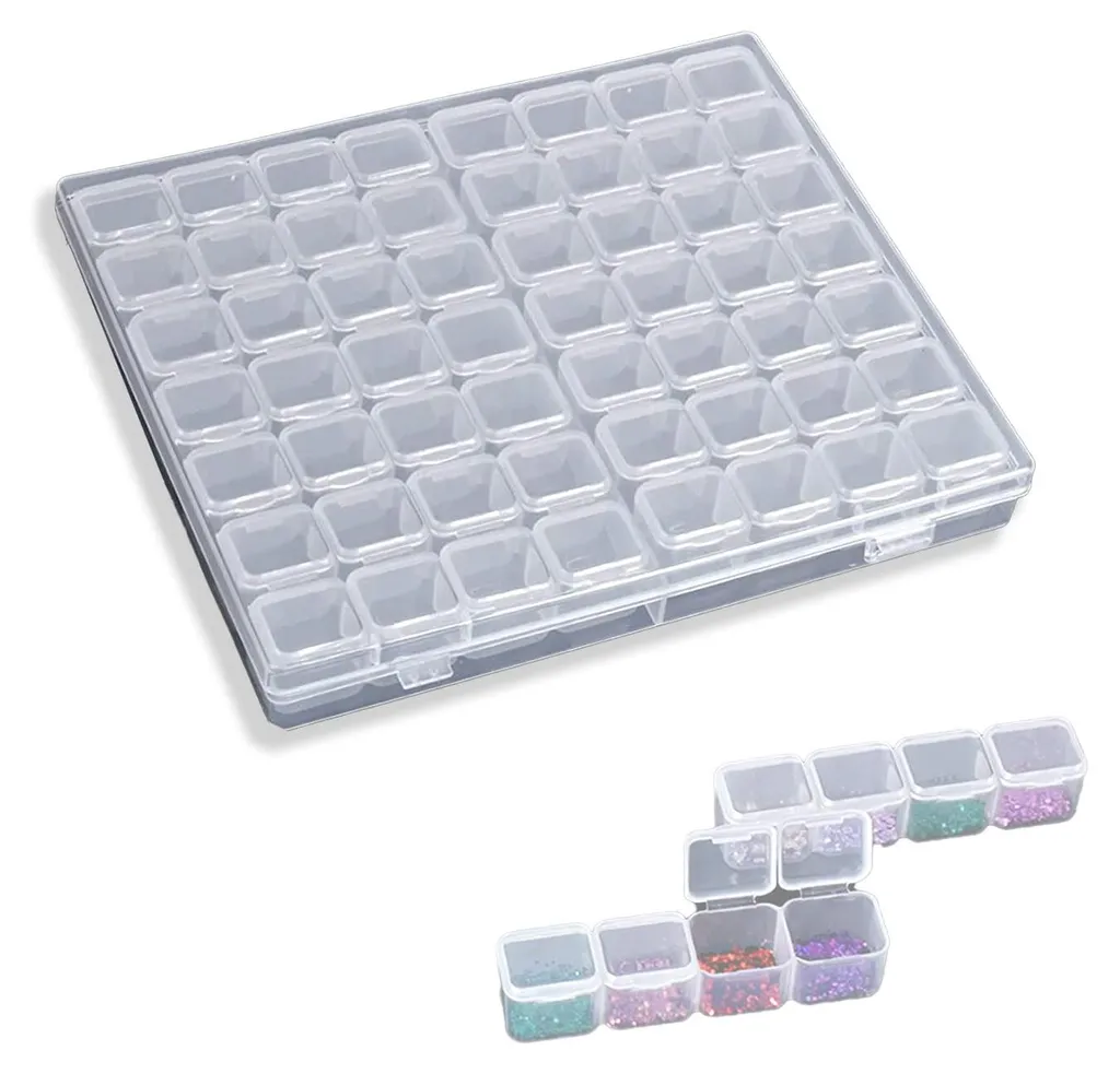 Boîte de rangement plastique réglable avec compartiments pour bijoux