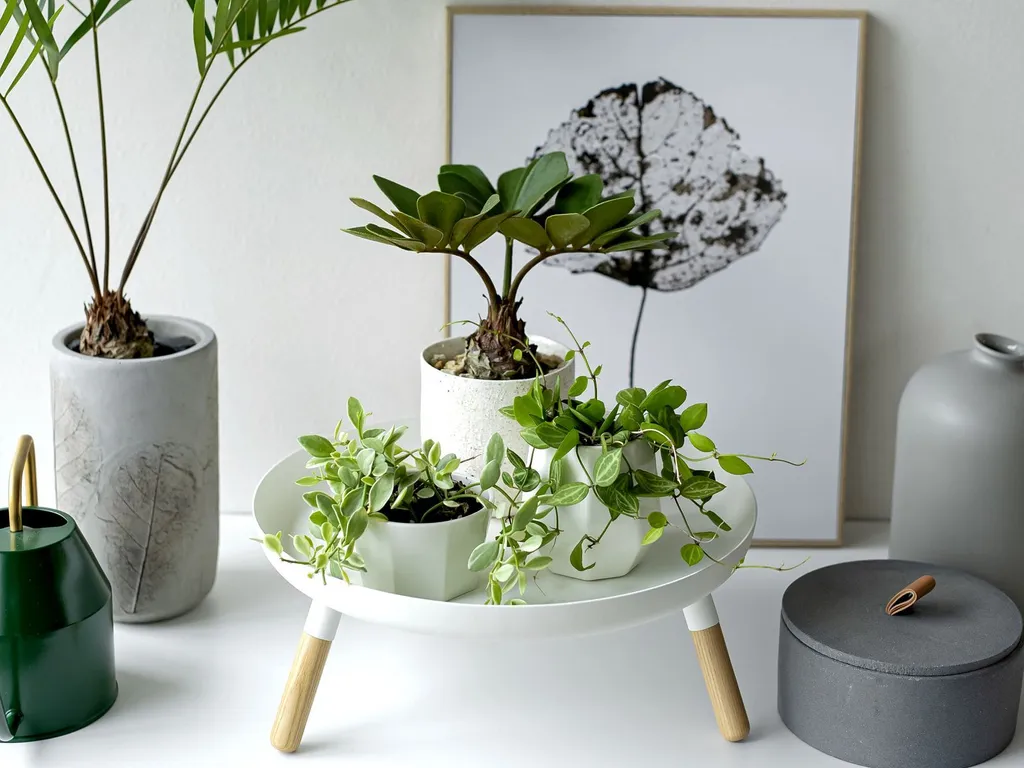 Yamazaki Table d'Appoint Coupe Décorative 32cm Blanche Design Minimaliste - 6