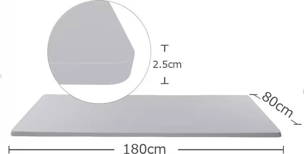 Grand plateau de table blanc 180 x 80 cm pour salle à manger ou bureau