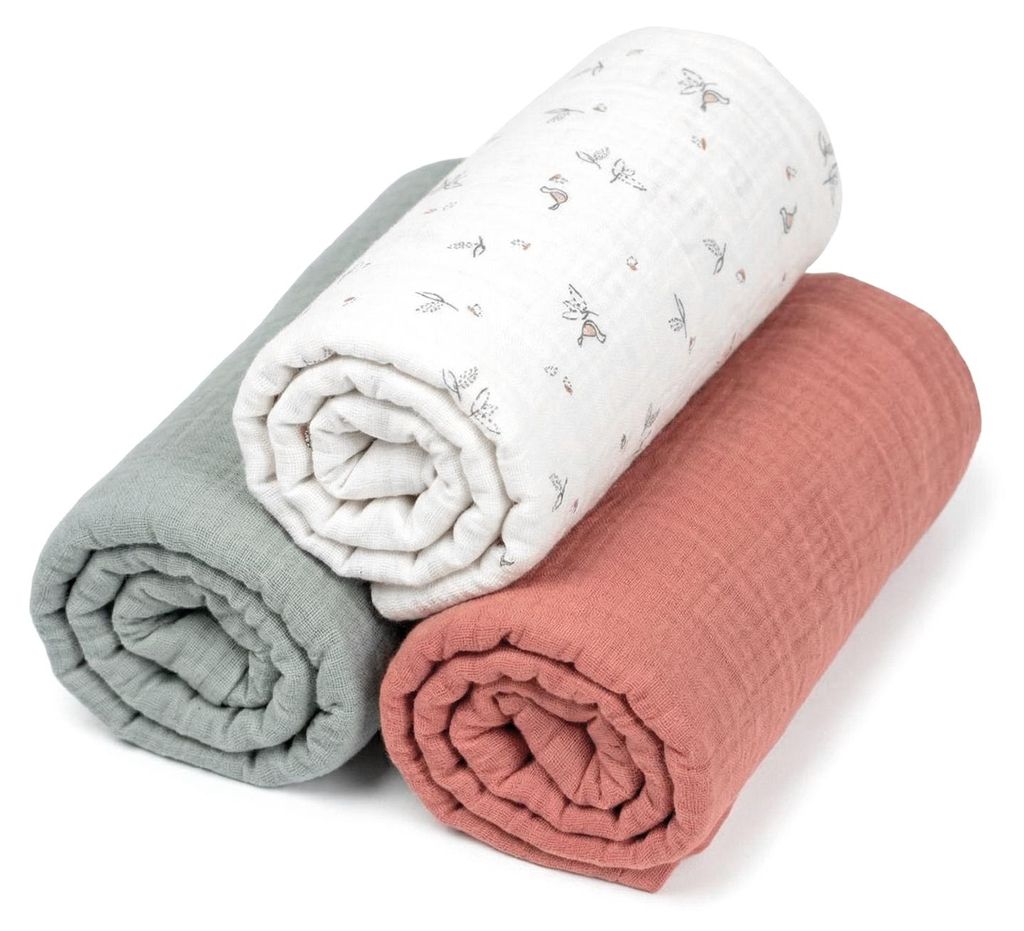 Spannbettlaken Melody 3 teilig - 70 x 30 cm - Terrakotta | by SEVIRA KIDS
