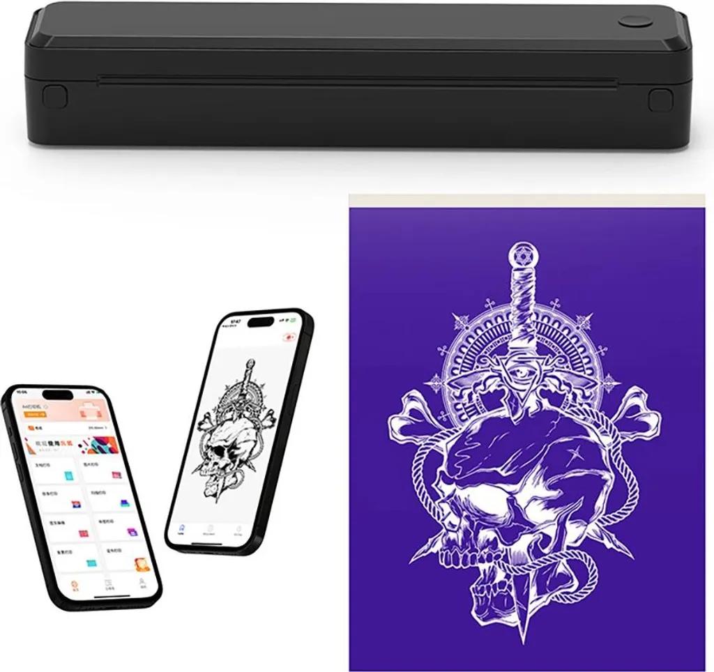 Imprimante A4 Bluetooth sans Encre Blanche - Format Compact et Nomade - 3