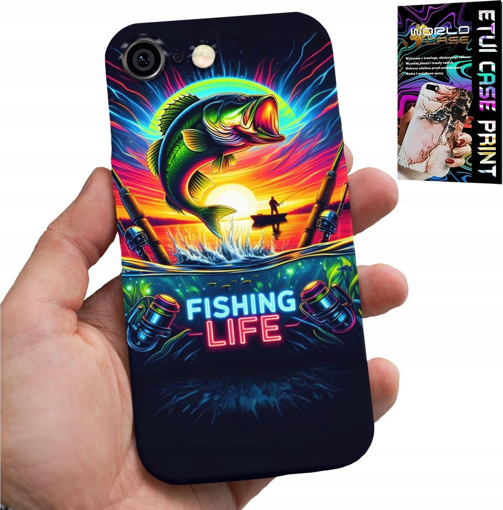 Fall Für Iphone 6 / 6S - Angeln Muster Fisch Angelrute Rückseiten
