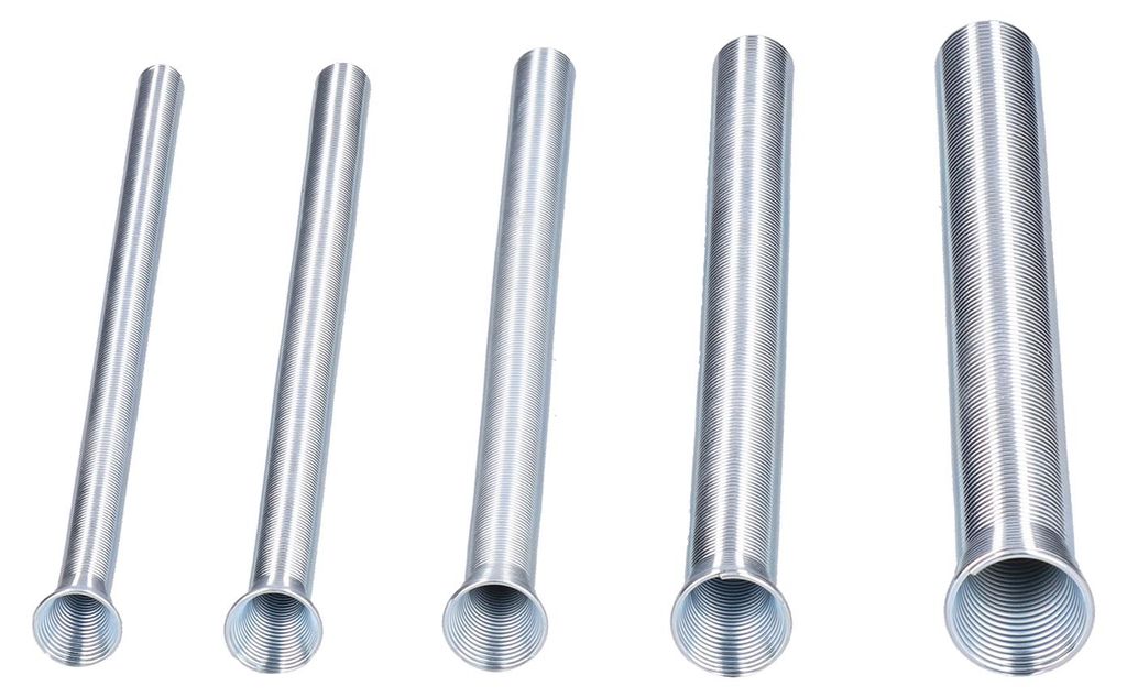5-teiliges Set flexibler Rohrbiegefedern, Zubehör zum Biegen von Kupfer- und Aluminiumrohren