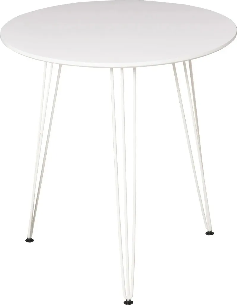 Table de cuisine moderne ronde style industriel pour petit appartement