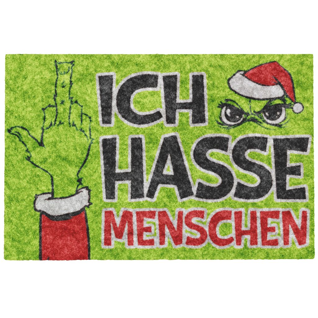 Fußmatte Festtags-Muffel mit Anti-Weihnachts-Design 40 x 60 Produktbild 