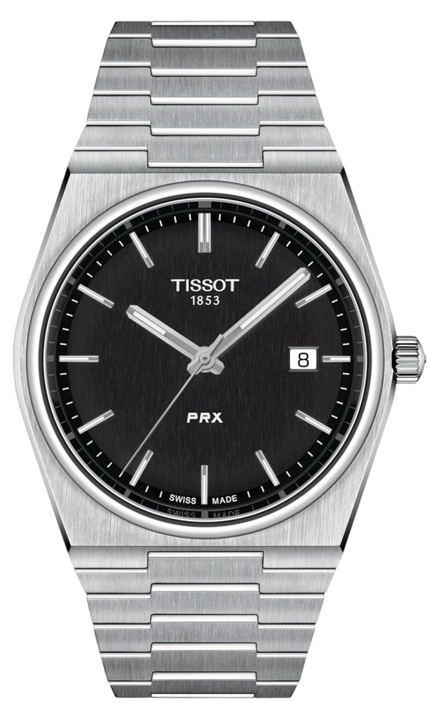 Tissot herenhorloge PRX, 40mm, zwart, roestvrij staal, Productafbeelding 