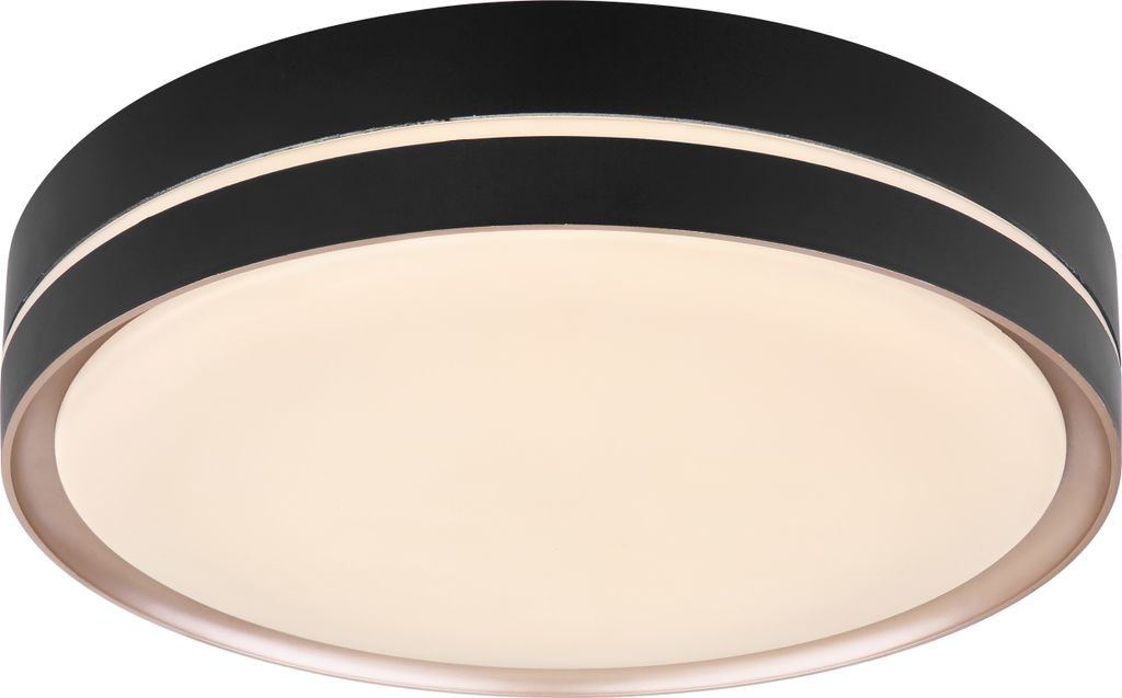 Globo Lighting plafoniera in metallo nero, LED Immagine del prodotto 