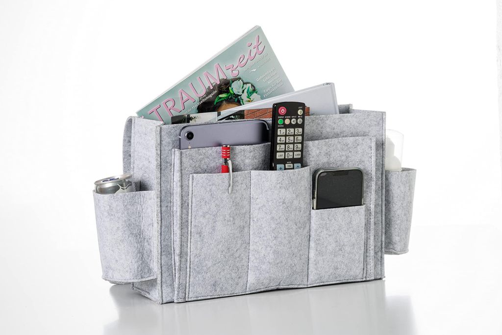 hausleben Bettasche (Hellgrau) | Sofa und Bett Organizer Produktbild 