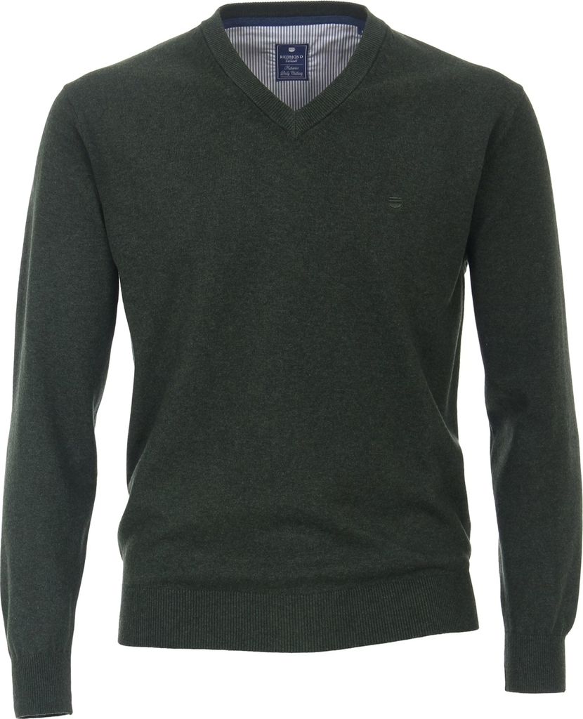 REDMOND V-Neck-Pullover Dunkelgrün 2XL
