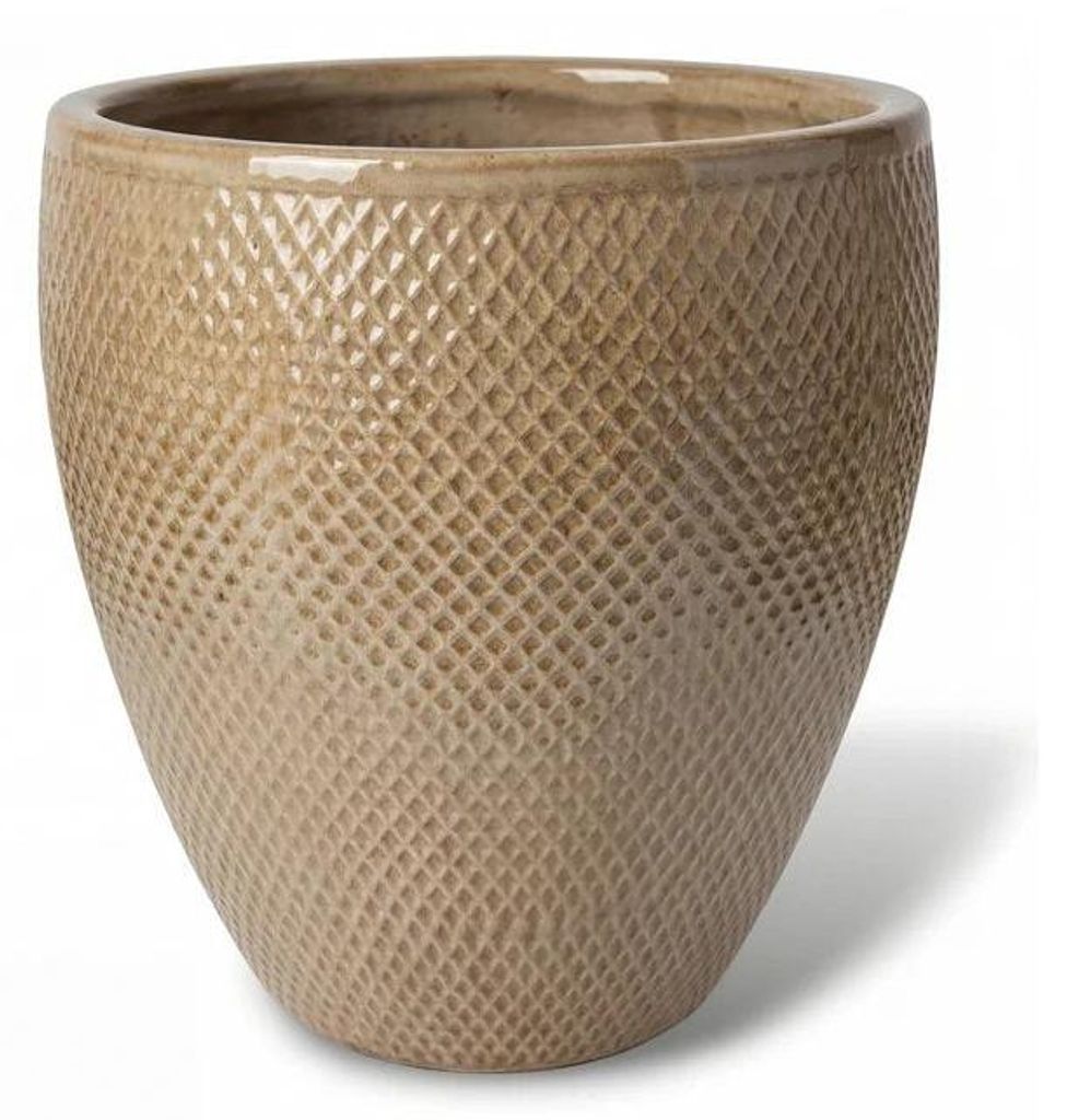 Provencelia Keramik Pflanzkübel Signac Beige, Ø22 x H25 cm, Produktbild 