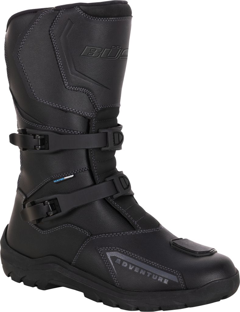 Büse Adventure wasserdichte Motorrad Stiefel, schwarz, 44