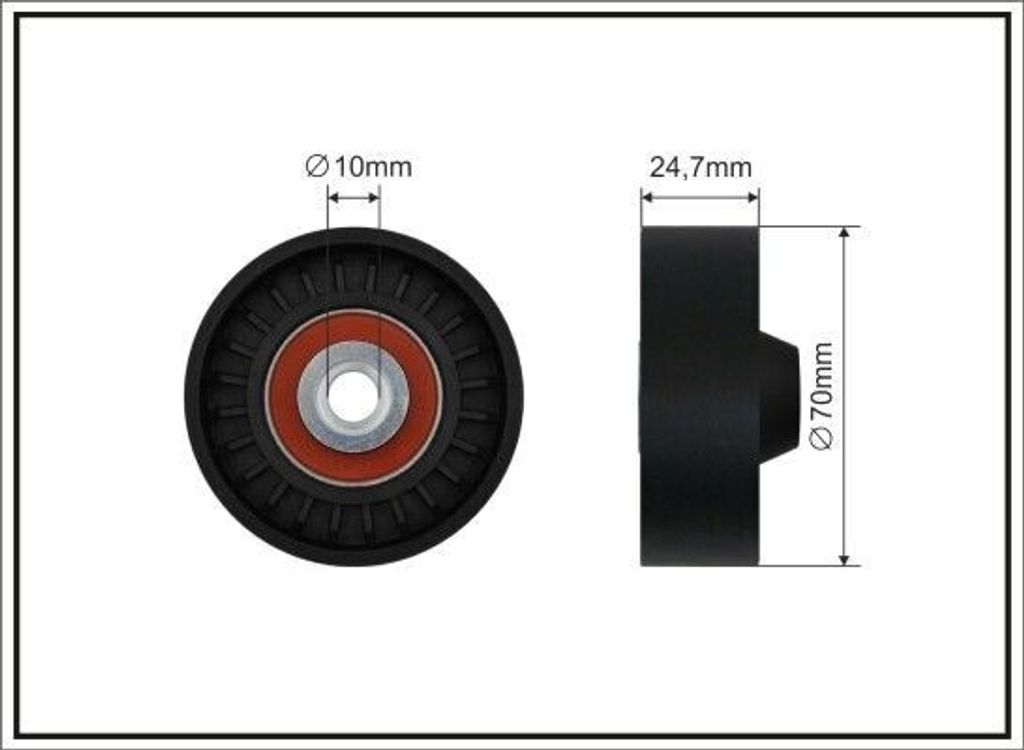 CAFFARO 500619 Umlenkrolle Keilrippenriemen 70mm für SUZUKI Grand Vitara II SUV (JT, TE, TD) KIZASHI (FR)