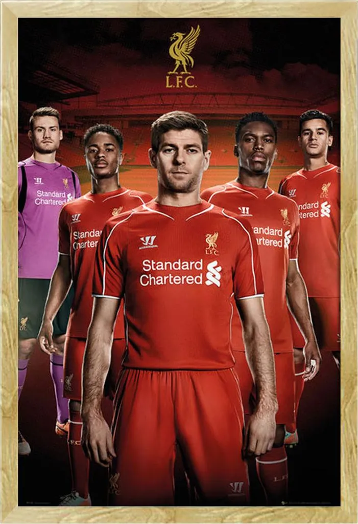 Affiche foot Liverpool sous cadre en verre acrylique Shinsuke