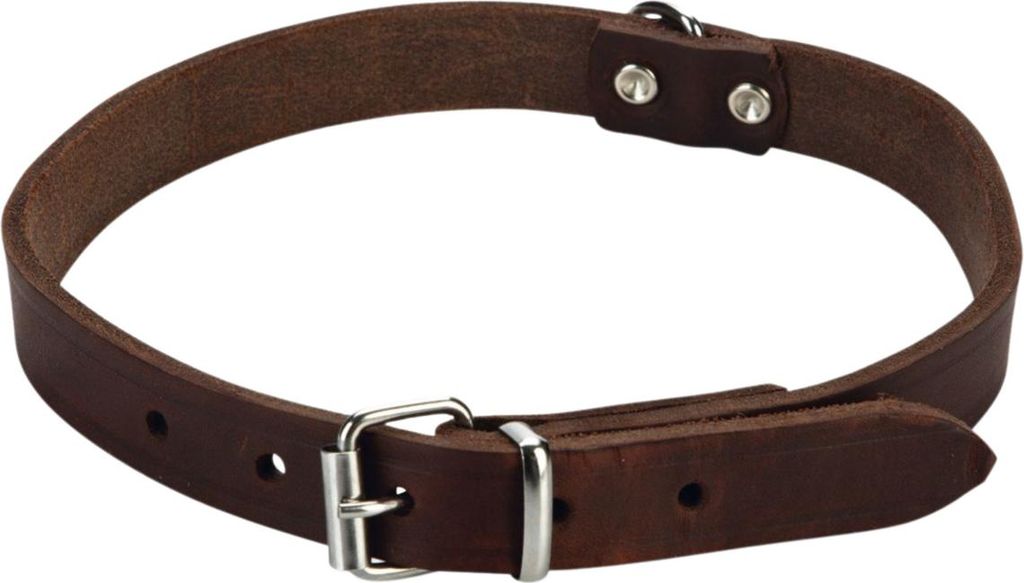 Beeztees - Hundehalsband - Leder - braun - 43-52 cm x 20 mm