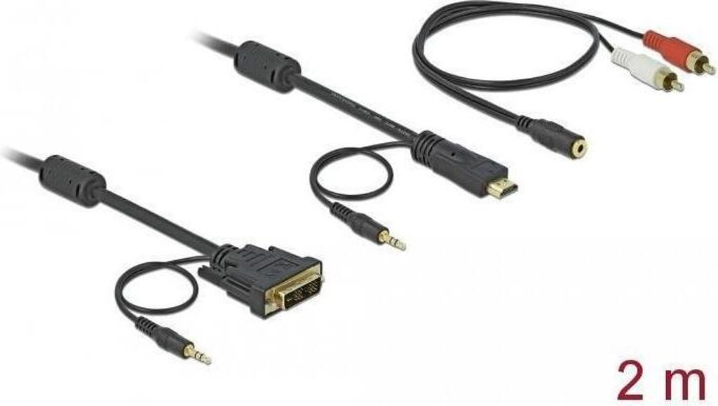 DeLOCK 84455, DVI-D, HDMI, Gold