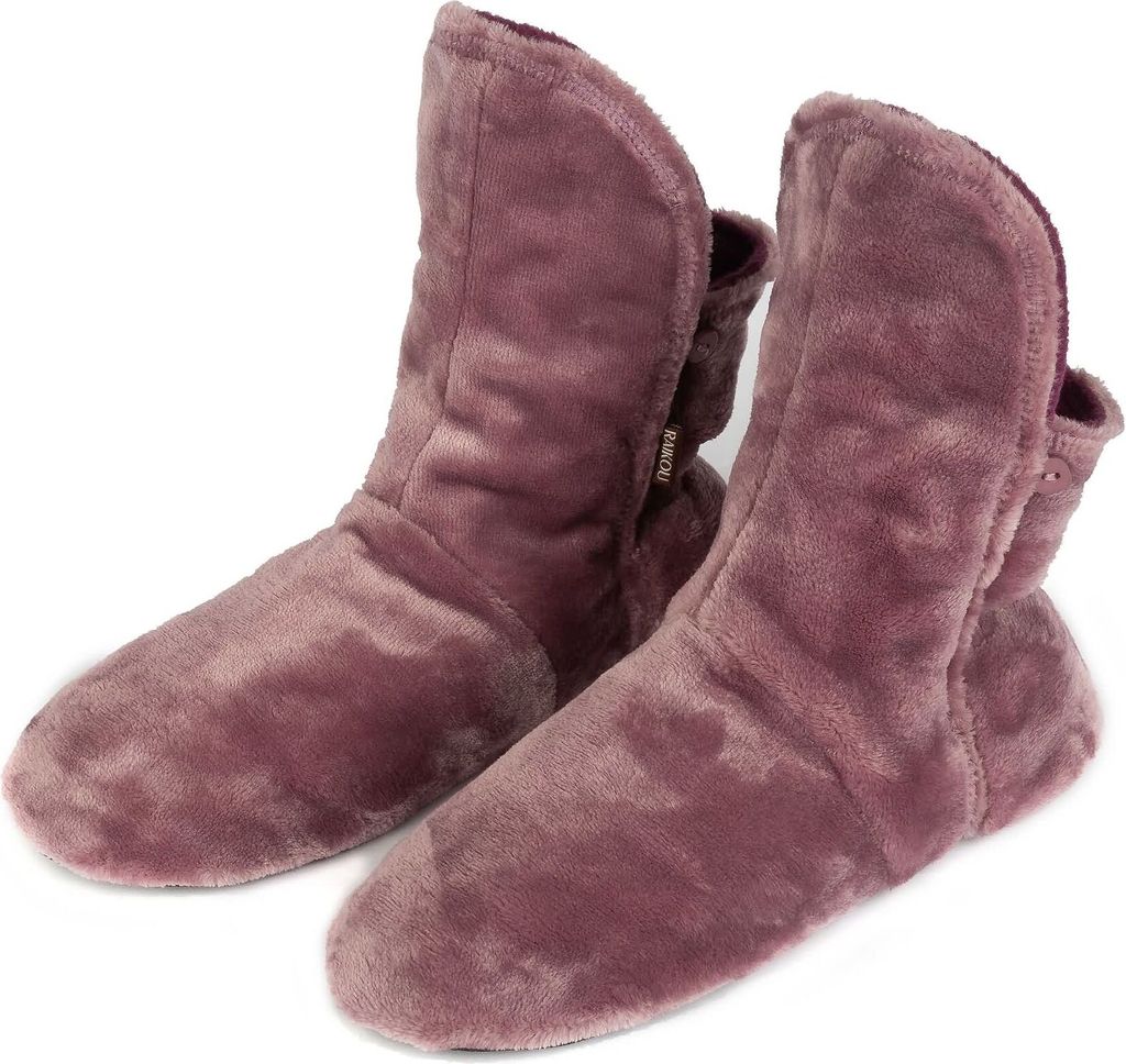 RAIKOU Klassische Hausschuhe für Damen, Herren aus Micro Flausch mit ABS und Rutschfester Sohle, Super Flauschige Hüttenschuhe in schönen Farben...