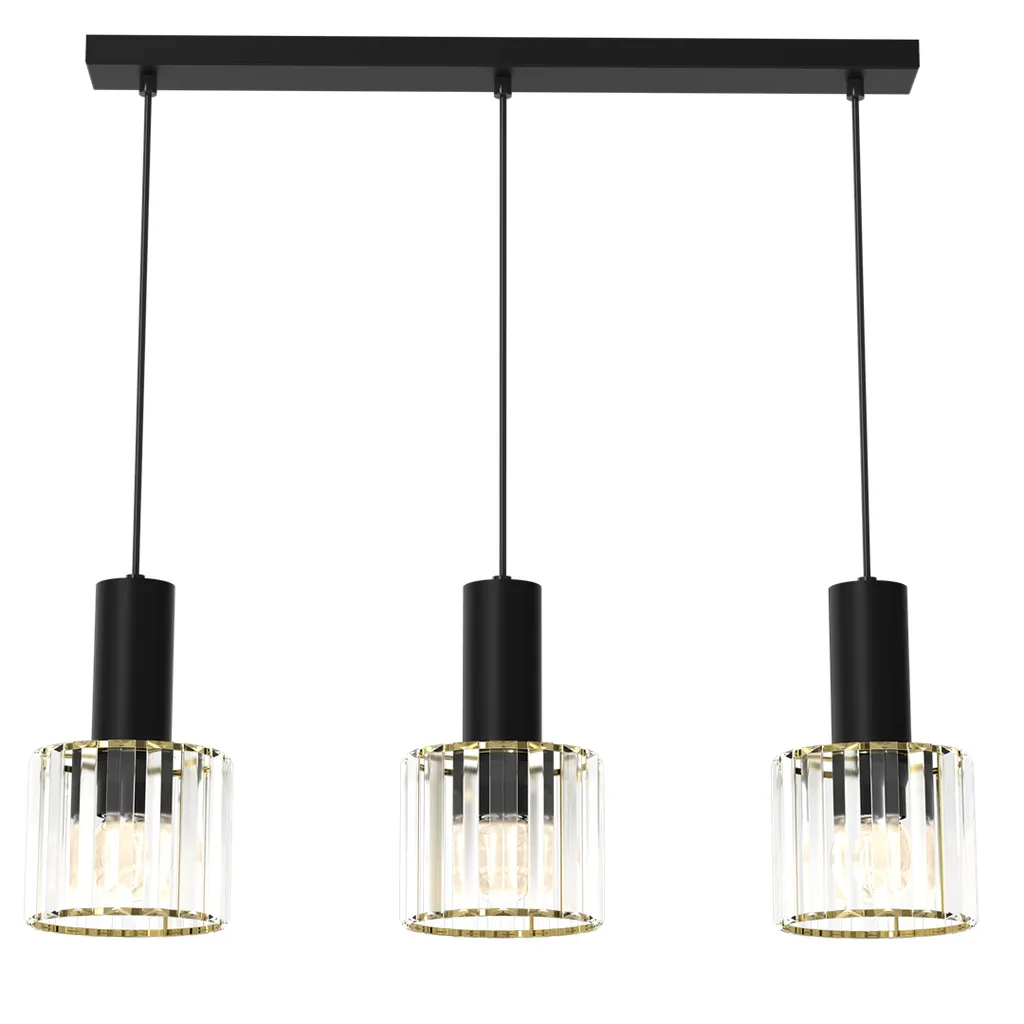 Lampadario Cristallo 3xE27: Sospensione di Lusso per Soffitto Moderno
