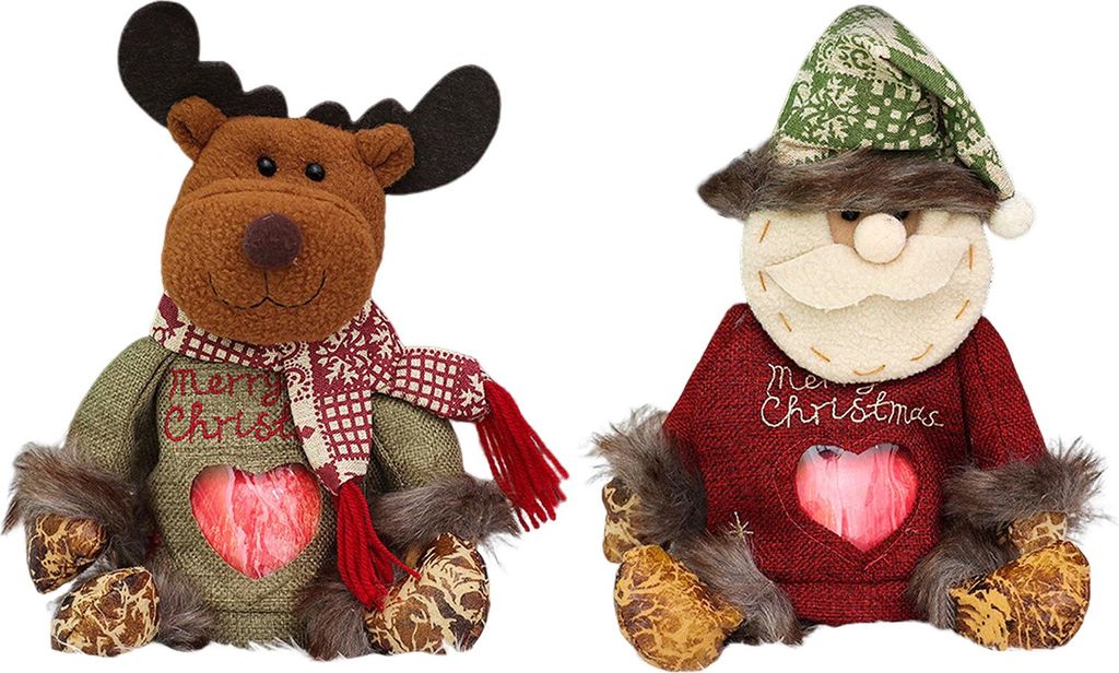 Weihnachtsgeschenktüten mit Reißverschluss-Design, wiederverwendbare Geschenktüten aus Stoff für Geschenke, Süßigkeiten, Früchte, 3D-Aufbewa...