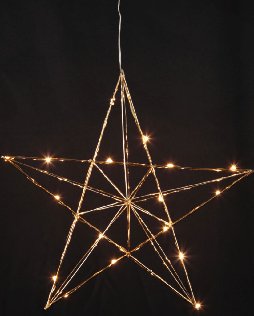 Gwiazda wisząca mosiądz Led LINE 38 cm Zdjęcie produktu 