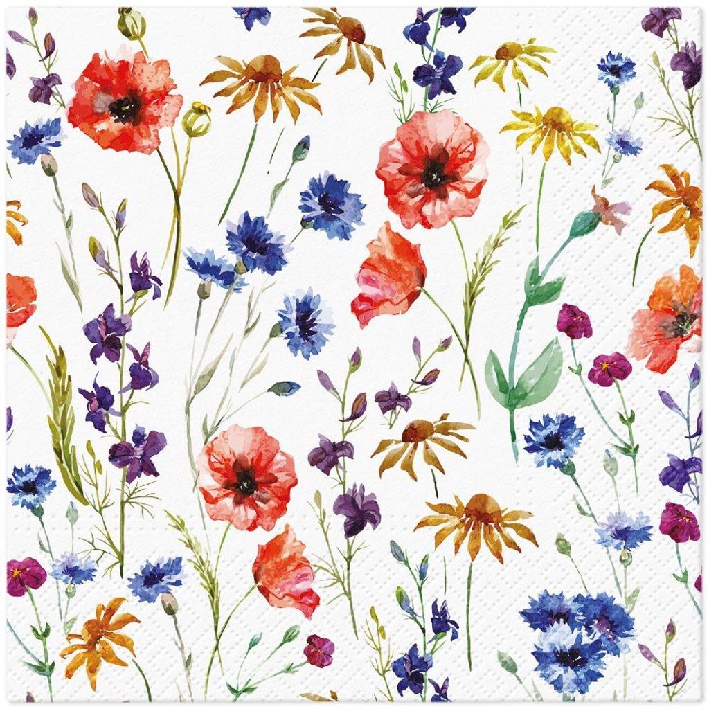 Serviettes 33x33 cm - Field of Flowers Image du produit 