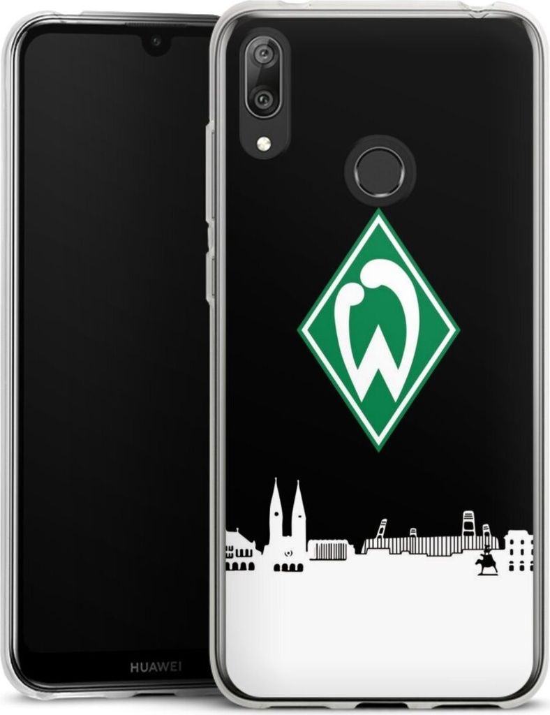 DeinDesign Handyhülle für Huawei Y7 (2019) Silikon Hülle Case Smartphone Schutzhülle Offizielles Lizenzprodukt SV Werder Bremen Skyline