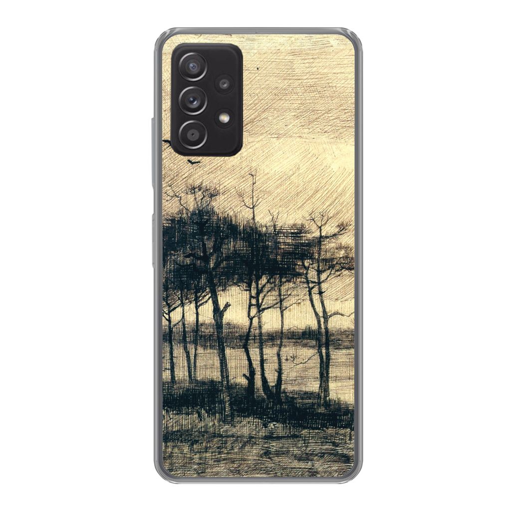 MuchoWow Handyhülle Schutzhülle Hülle für Samsung Galaxy A33 5G Kiefern im Sumpf - Vincent van Gogh Silikon Softcase Handy Hülle - Kartenhalter