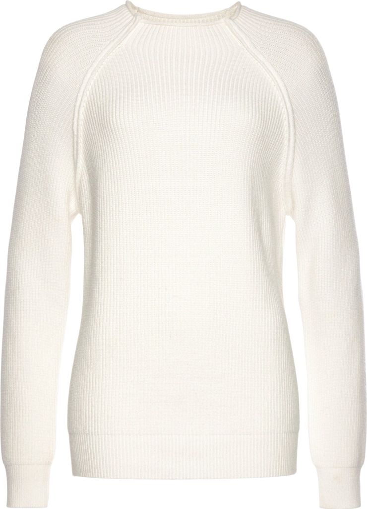 LASCANA Stehkragenpullover wollweiß Größe 36/38 Produktbild 