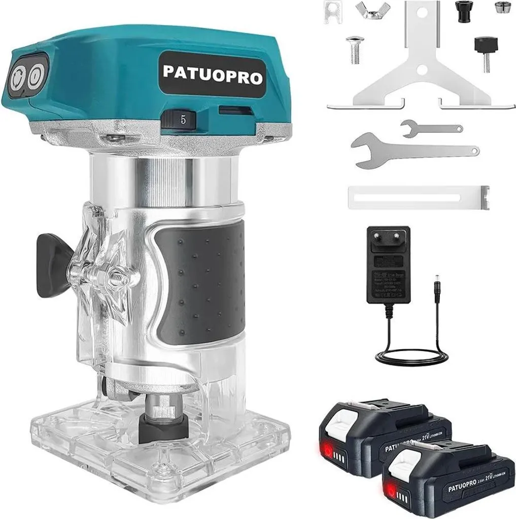 Fresatrice Legno Batteria Brushless 2.0Ah | Velocità Variabile Compatta