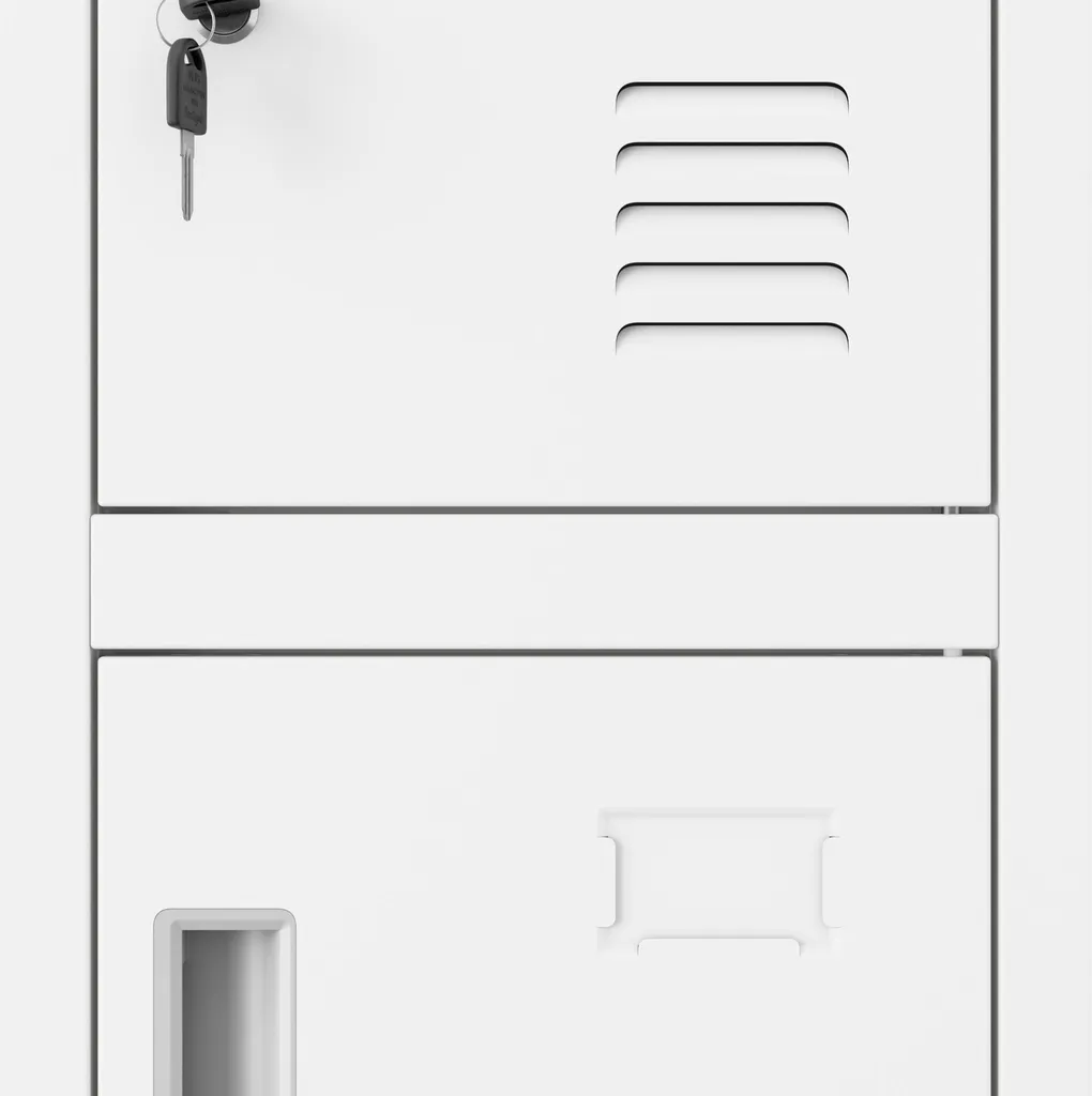 Vestiaire métallique monoplace blanc avec serrure - Modèle ROBERT 1 Plus - 5