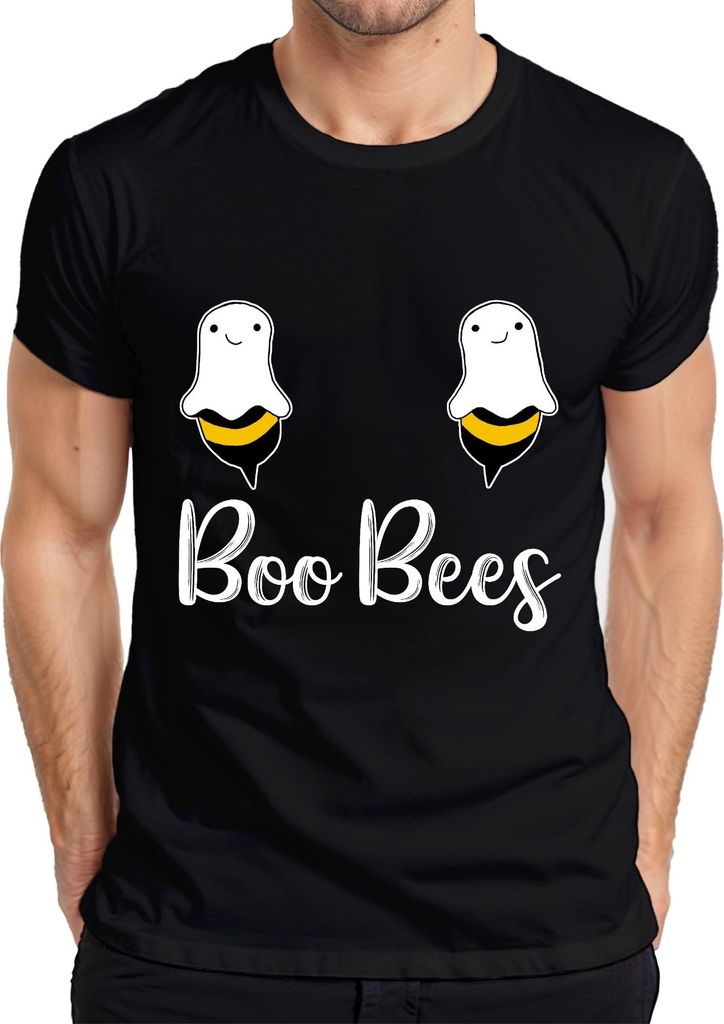 Boo Bees Halloween Wortspiel Lustig Bienen Gespenster Geschenk Herren T-Shirt, Schwarz, 3XL