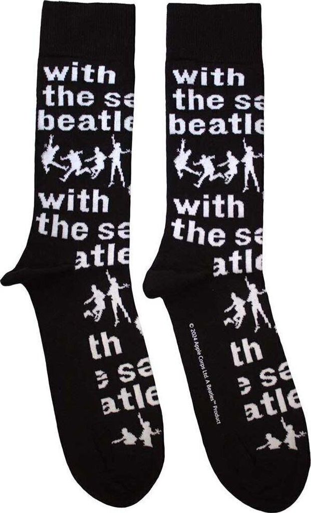The Beatles With The Beatles Silhouettes Repeat Black 40-45 Socken