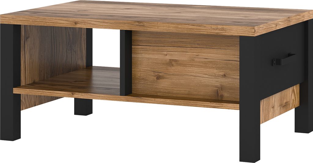 Masseno Couchtisch OLIVIERO 90 cm Kaffetisch für Wohnzimmer Sofatisch Wohnzimmertisch Braun