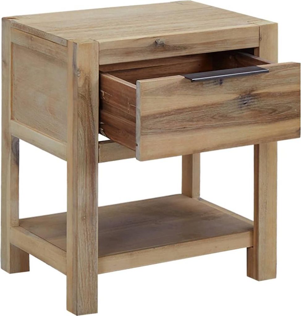 vidaXL Nachttisch mit Schublade 40x30x48 cm Akazie Produktbild 