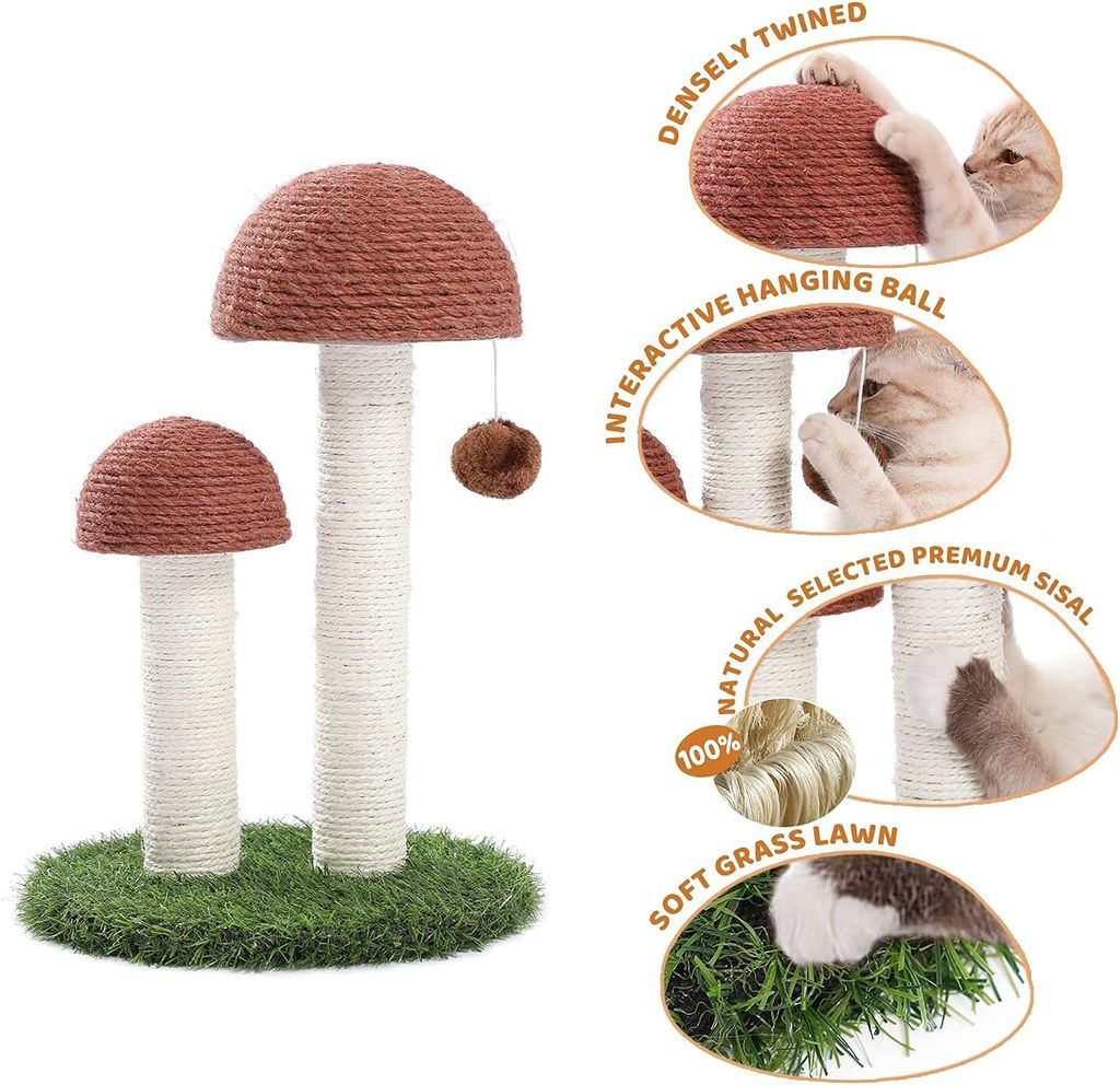 PurpurRain – Kratzstamm Champignon für Katzen, 48 cm Produktbild 6
