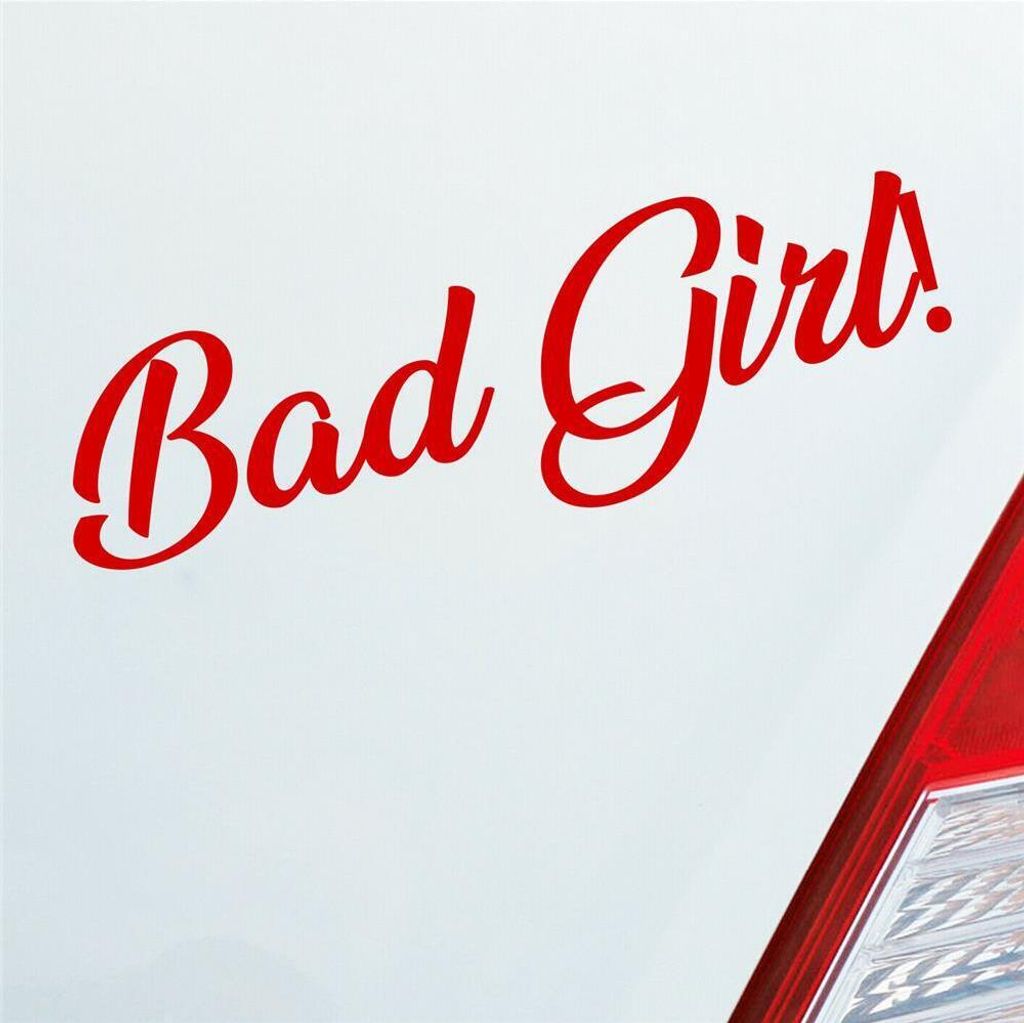 Auto Aufkleber Bad Girl Böses Mädchen Sexy Frau Lustig 19x6 cm Rot Sticker Heckscheibenaufkleber