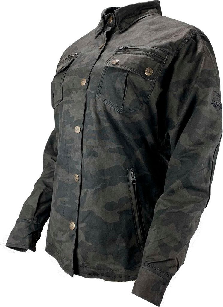 Giacca militare da donna Bores, nera/mimetica, taglia S Immagine del prodotto 