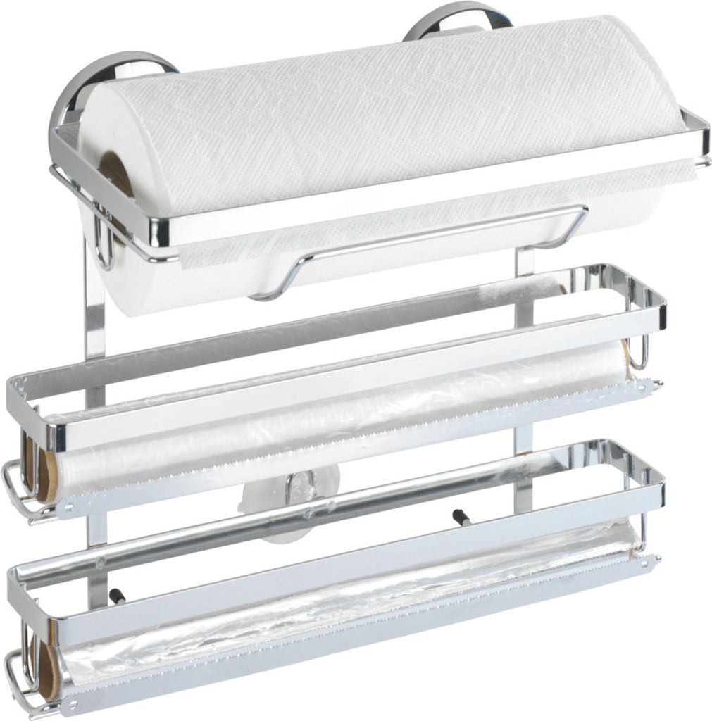 WENKO Wand Küchen Rollen Halter TRIO Papier Frischhalten Produktbild 