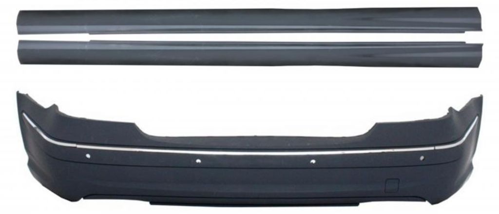 Heckstoßstange & Seitenschweller für MERCEDES E-Klasse W211 2003-2009 mit PDC.