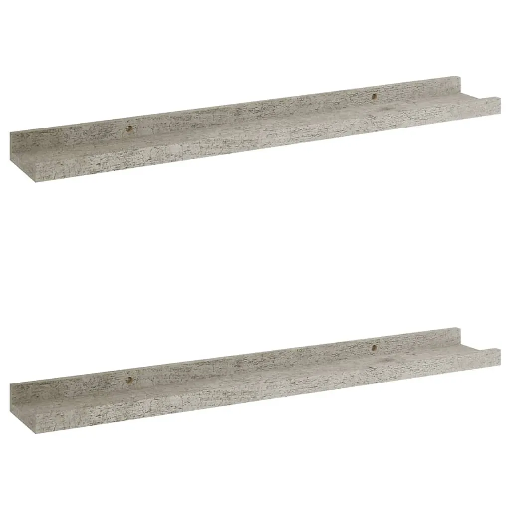 Offerta Set 2 Mensole 60x9x3 cm Grigio Cemento - Prezzo Imbattibile