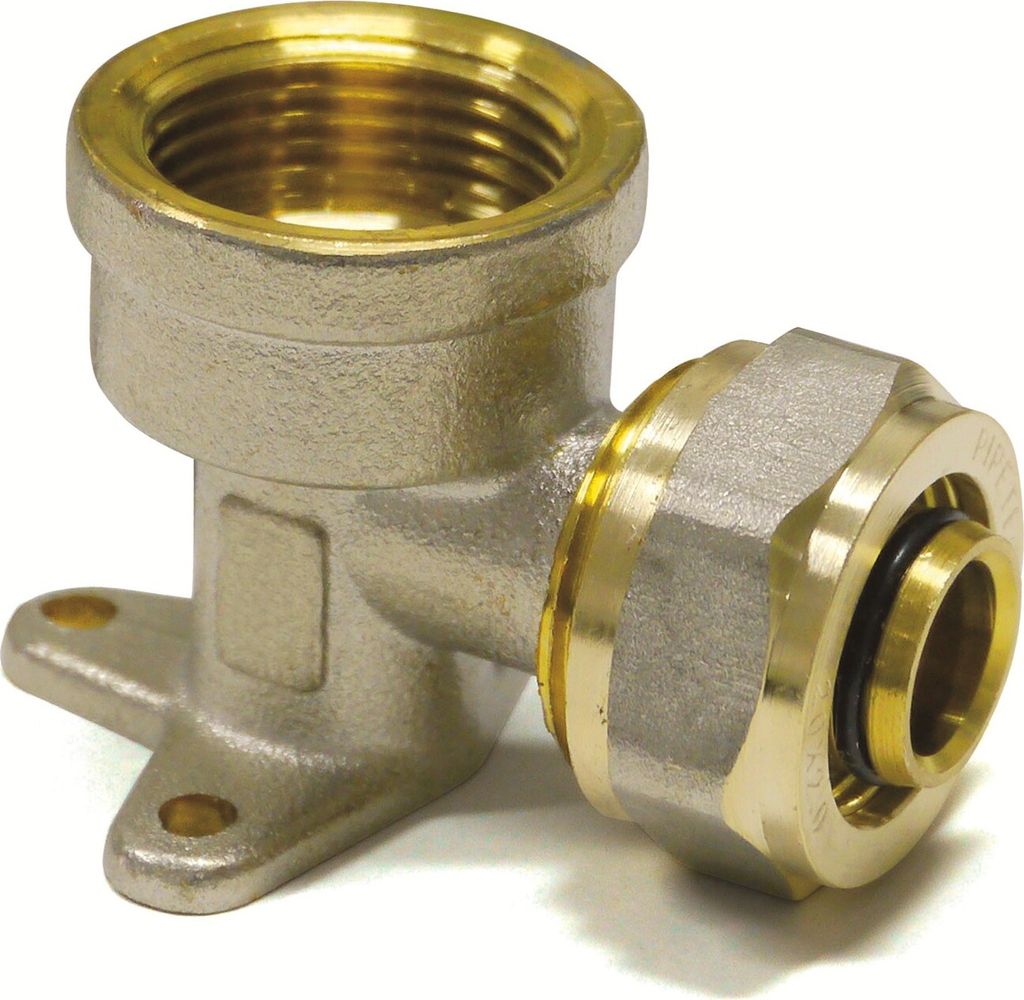 Pipetec Klemmring Schraubfitting Wandwinkel 16x2 mm 1/2" Produktbild 