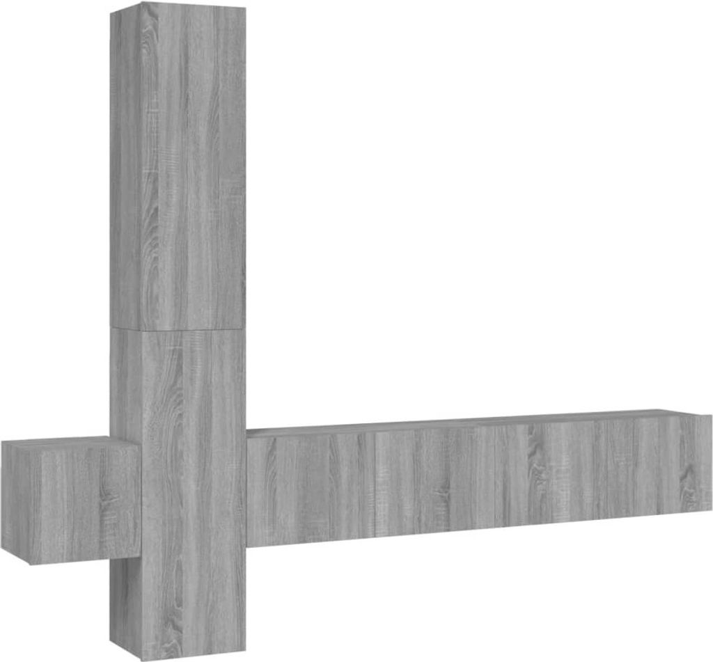5-tlg. TV-Schrank-Set Grau Sonoma Holzwerkstoff