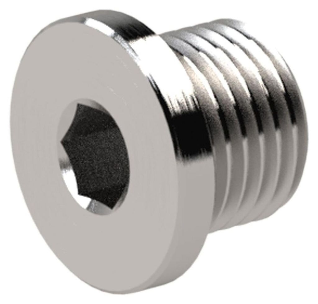 Riegler Verschlussschraube, Innensechskant, Bund, G 1/8, SW 5, ES 1.4571