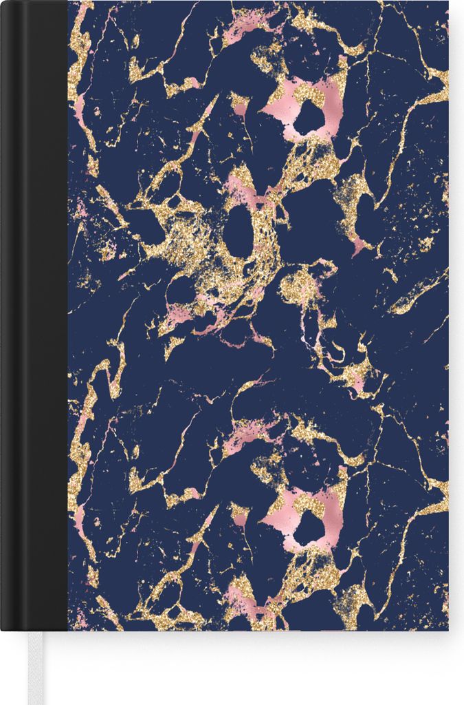 MuchoWow Notizbuch Tagebuch Haushaltsbuch Notebook A5 Glitzer - Marmor - Design - Notizblock - Notizheft - Notebook - Schreibblock - Papier
