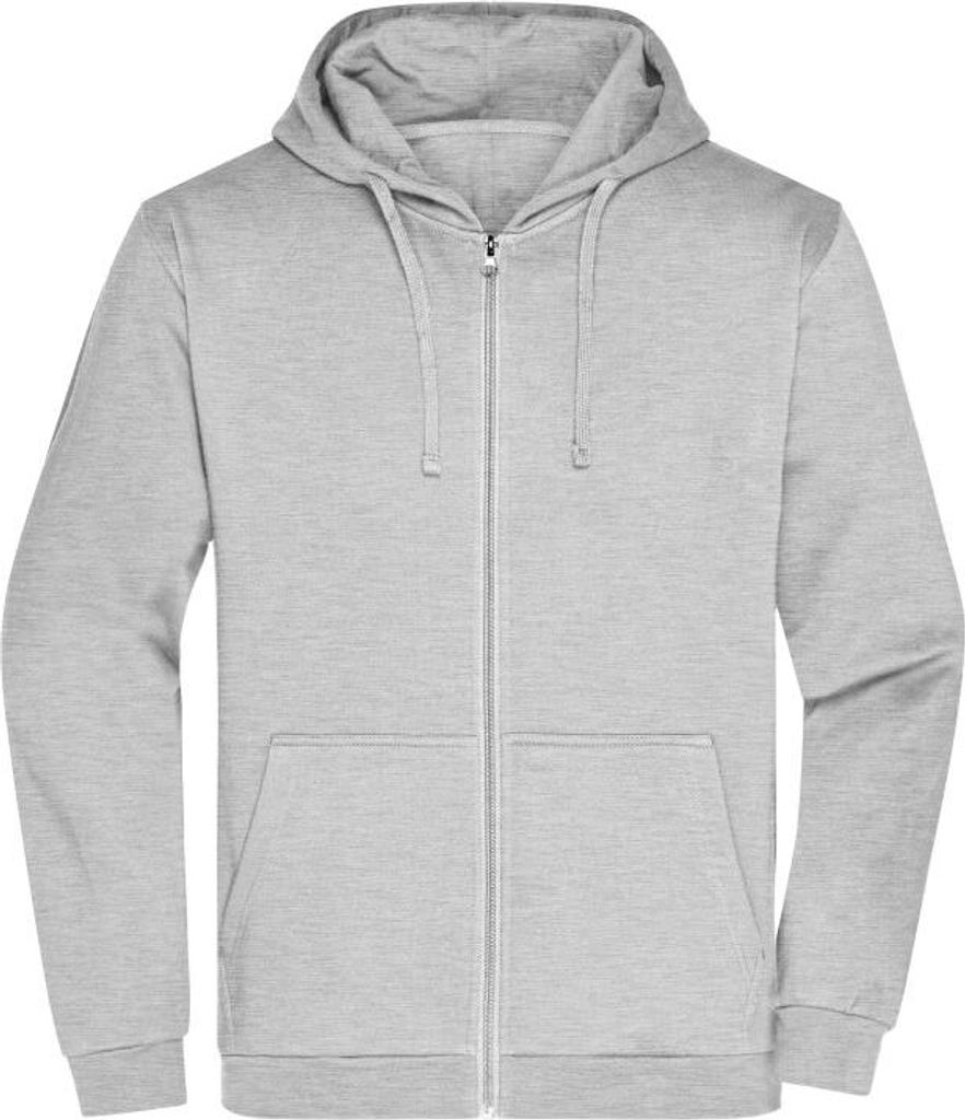 Klassische Sweatjacke mit Kapuze grey-heather, Gr. 3XL