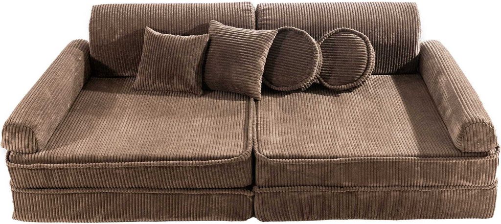 MeowBaby Ästhetik - Cord Sofa für Kinder Braun