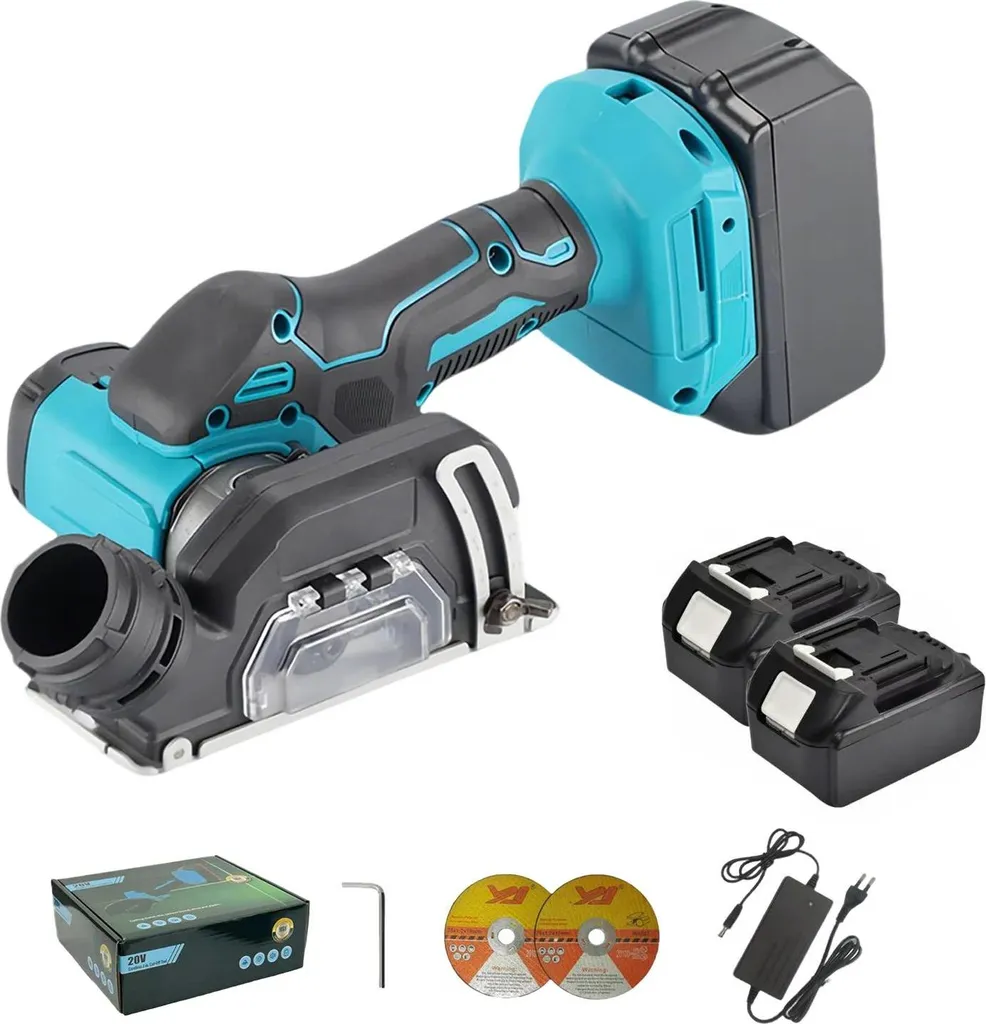Kit Mini Smerigliatrice 20V Oro 2 Batterie - Taglio Metallo e Legno