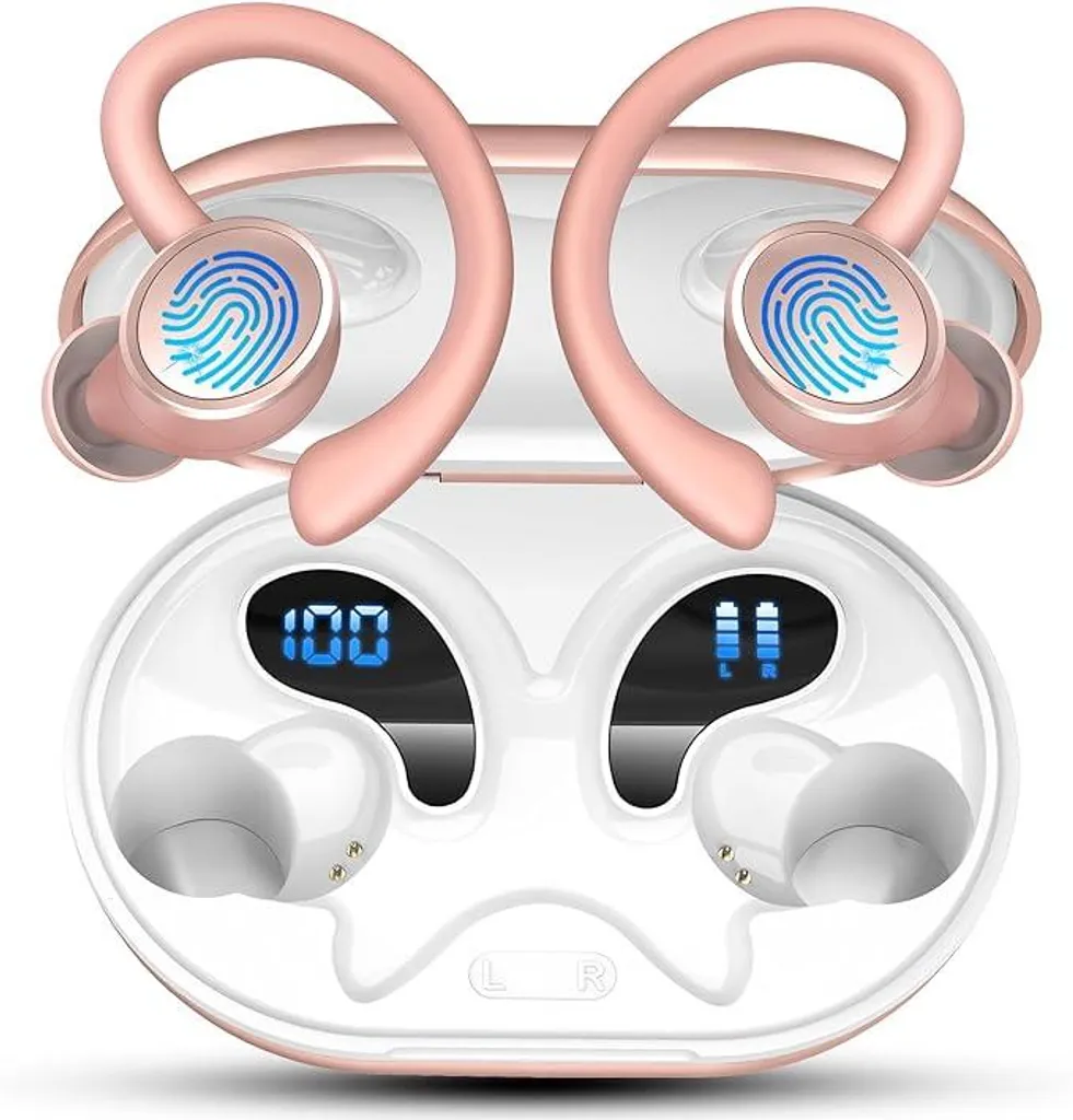 In Ear Kopfhörer, Bluetooth 5.4 Kopfhörer, Bluetooth Sport Kopfhörer mit 3D Bass Hifi Stereo, 50 Stunden Wireless Kopfhörer, Hi-Fi-Stereo-Sound