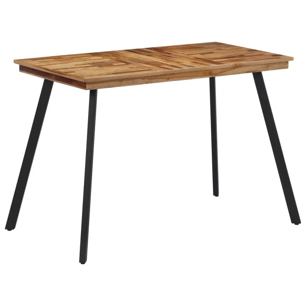 Table de repas en teck massif durable 120x62 cm finition artisanale - 8