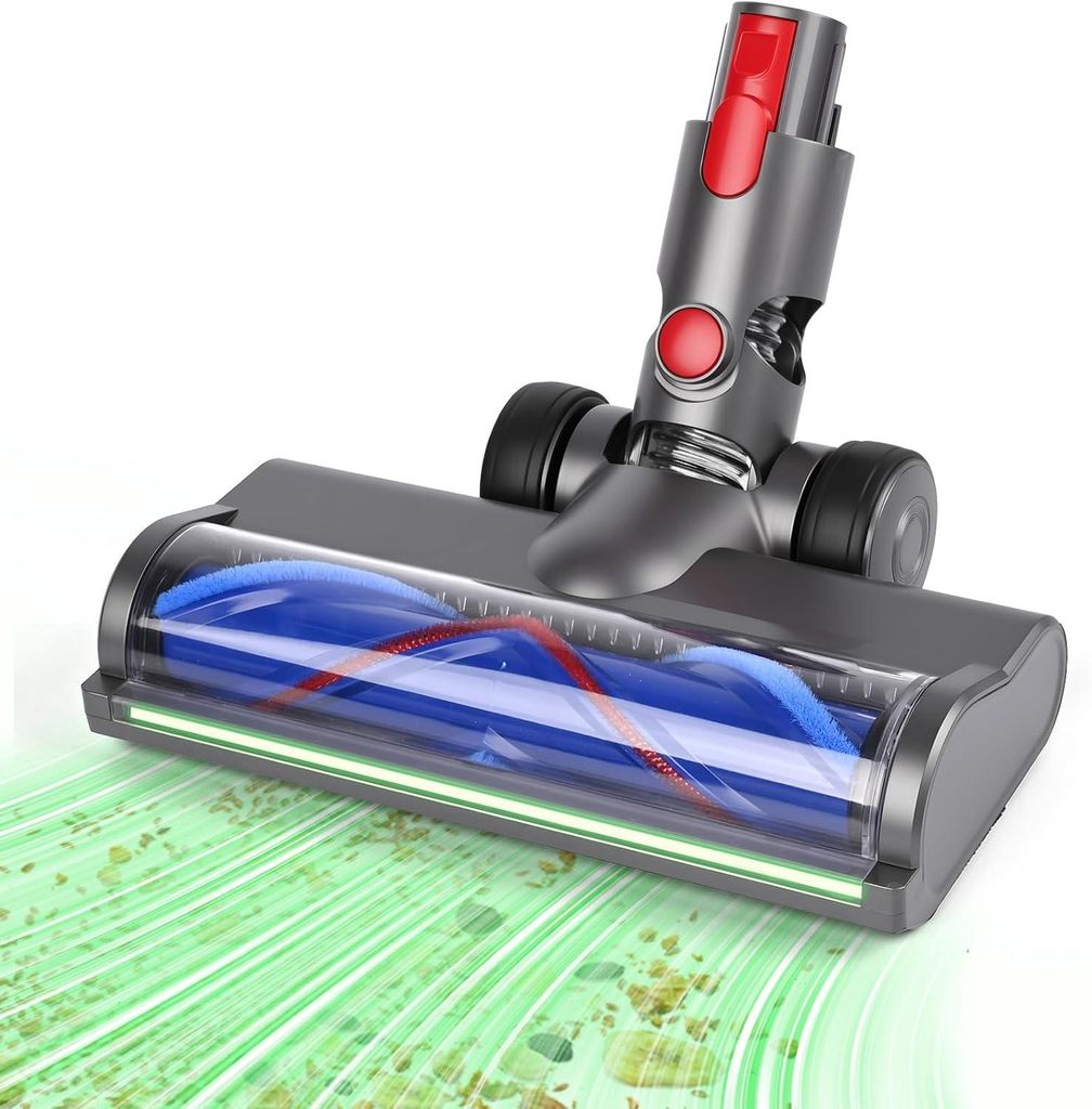 Bürste Ersatzteile mit Staubdetektionsfunktion kompatibel für Dyson V7 V8 V10 V11 V15 Staubsaugern Bodenbürste, Austauschbarer Bürstenkopf für...