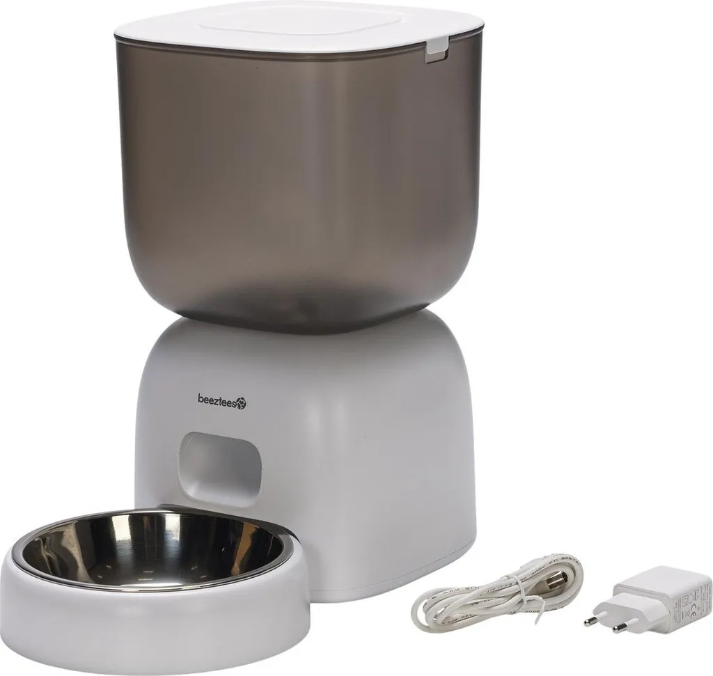 Beeztees Chris Dispenser Automatico 3L | Cibo Gatti Bianco Smart